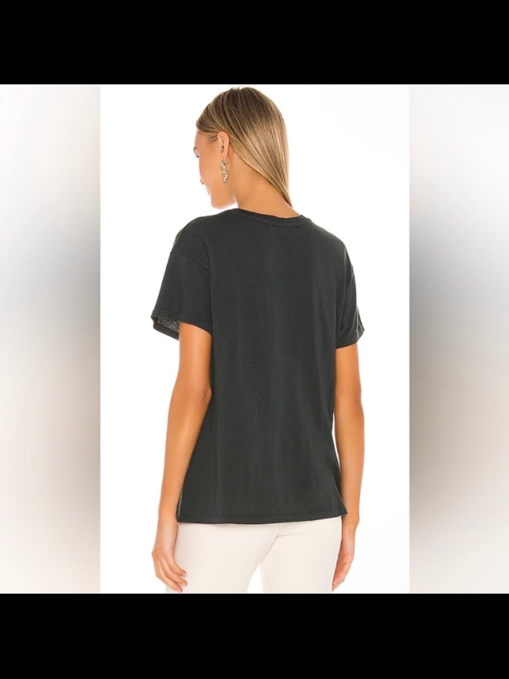 Daydreamer X Free People Rolling Stones Flocked Leopard Tongue Tee Ash L - Picture 7 of 11